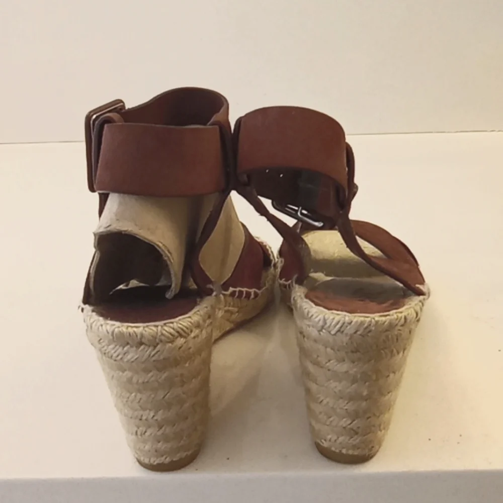 VINCE Stefania Suede Espadrille Wedge Sandal 10M - Picture 5 of 8